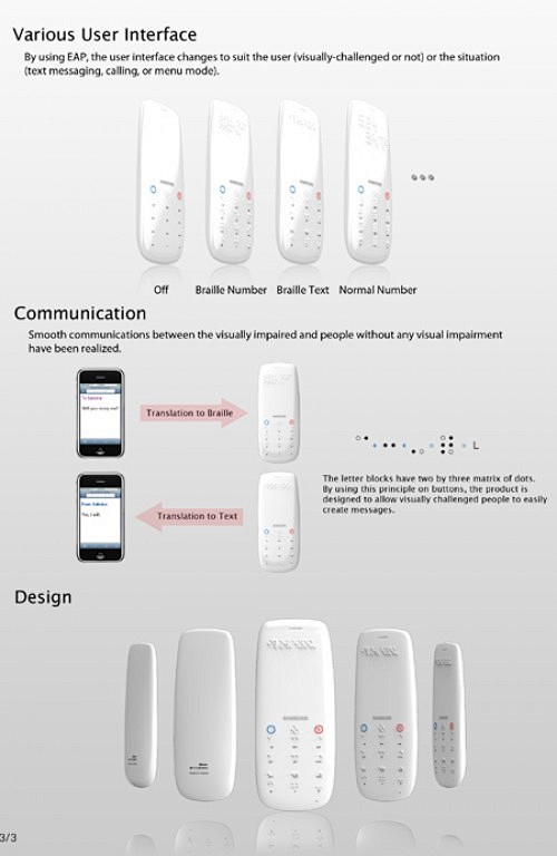 09年紅點(diǎn)獎(jiǎng):盲人手機(jī)設(shè)計(jì)